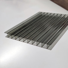 Cтільниковий полікарбонат SUNLITE 10 мм Solar Grey Сірий графіт 2100x6000 мм