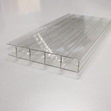 Сотовий полікарбонат POLYPLAST 16 мм 2,1x6 м, прозорий, 3-стінний, двокамерний Сотовий полікарбонат POLYPLAST 16 мм 2,1x6 м, прозорий, 3-стінний, двокамерний
